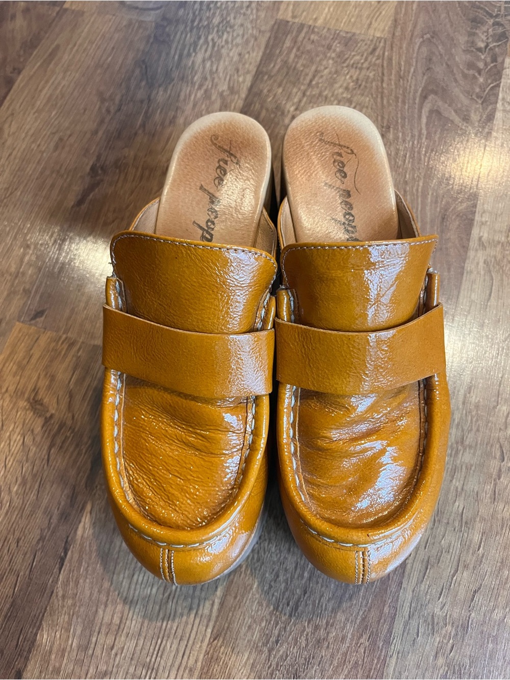 Free People Tan Corbin Loafer Clogs - Picture 3 of 7